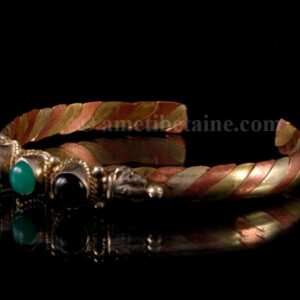 BRD248 Bracelet Tibétain Métal Argenté Cuivre Laiton – Image 2