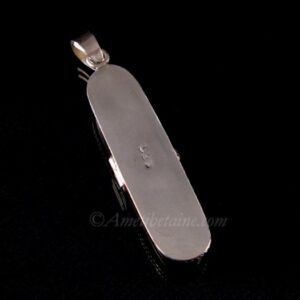 PA388 Pendentif Argent Massif Ghau Mantra Tibétain – Image 8