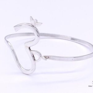 BRA86. Bracelet Tibétain Argent Massif Om – Image 3