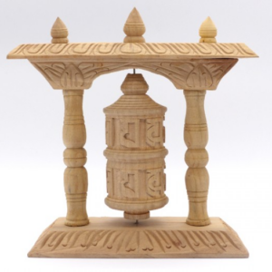 RP109 Roue à Prières Tibétaine Mantra en Bois – Image 1